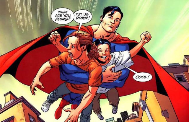 Superman porta in salvo Sarah e John Connor